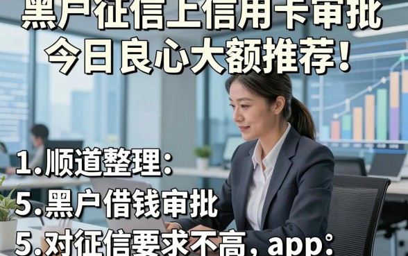 黑户征信上信用卡审批今日良心大额推荐！顺道整理5个黑户借钱审批对征信要求不高app