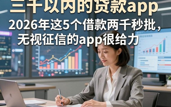 三千以内的贷款app，2026年这5个借款两千秒批无视征信的app很给力