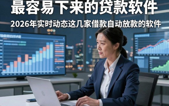 最容易下来的贷款软件，2026年实时动态这几家借款自动放款的软件
