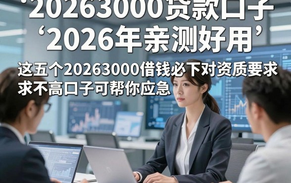 20263000贷款口子2026年亲测好用，这五个20263000借钱必下对资质要求不高口子可帮你应急