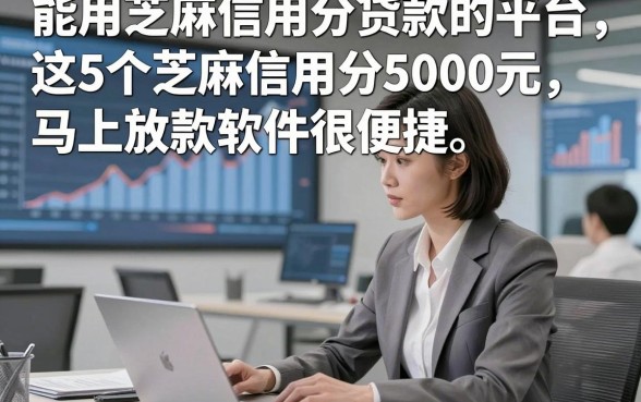 能用芝麻信用分贷款的平台，这5个芝麻信用分5000元马上放款软件很便捷的