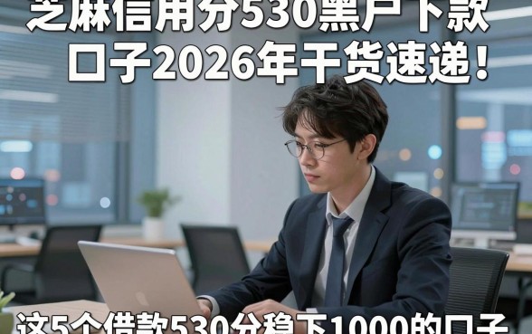 芝麻信用分530黑户下款口子2026年干货速递！介绍这5个借款530分稳下1000的口子