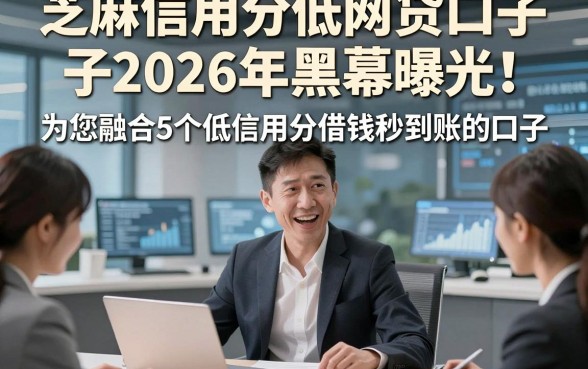芝麻信用分低网贷口子2026年黑幕曝光！为您融合5个低信用分借钱秒到账的口子