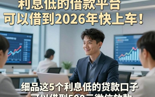 利息低的借款平台可以借到2026年快上车！细品这5个利息低的贷款口子可以借到500元微信放款