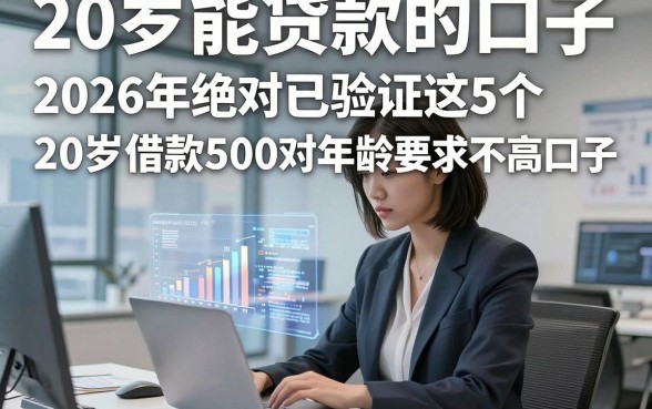 20岁能贷款的口子，2026年绝对已验证这5个20岁借款500对年龄要求不高口子