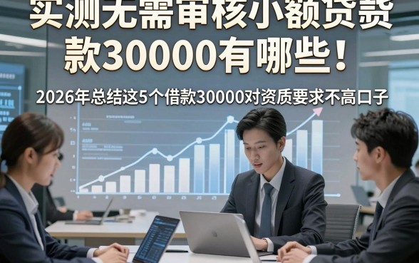 实测无需审核小额贷款30000有哪些！2026年总结这5个借款30000对资质要求不高口子