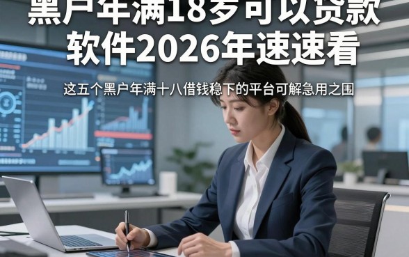 黑户年满18岁可以贷款软件2026年速速看，这五个黑户年满十八借钱稳下的平台可解急用之围
