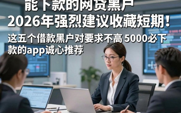 能下款的网贷黑户2026年强烈建议收藏短期！这五个借款黑户对要求不高5000必下款的app诚心推荐