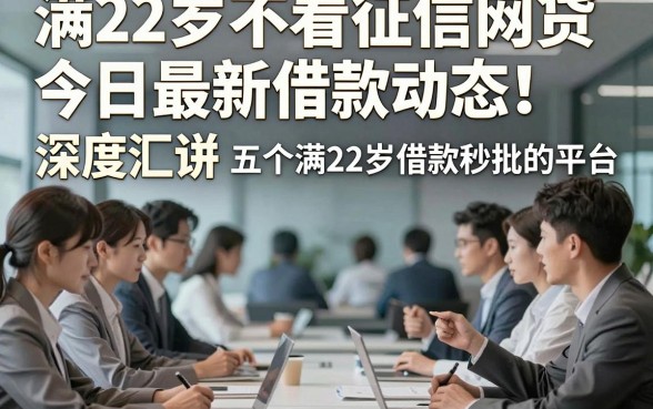 满22岁不看征信网贷今日最新借款动态！深度汇总五个满22岁借款秒批的平台