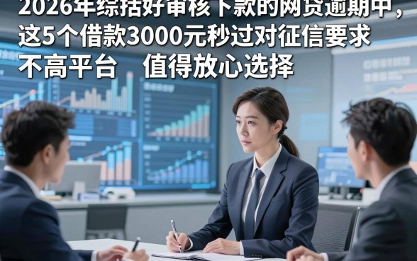 2026年综括好审核下款的网贷逾期中，这5个借款3000元秒过对征信要求不高平台值得放心选择
