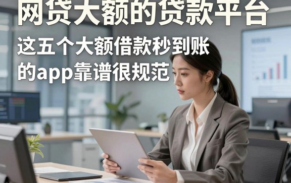 网贷大额的贷款平台，这五个大额借款秒到账的app靠谱很规范
