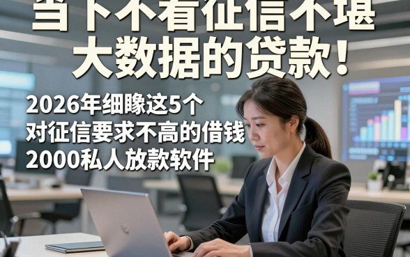 当下不看征信不堪大数据的贷款！2026年细瞅这5个​对征信要求不高的借钱2000私人放款软件