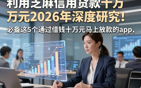 利用芝麻信用贷款十万元2026年深度研究！必备这5个通过借钱十万元马上放款的app