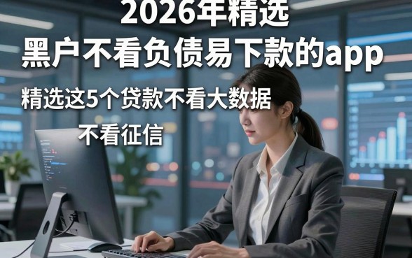 2026年精选​黑户不看负债易下款的app，精选这5个贷款不看大数据,不看征信