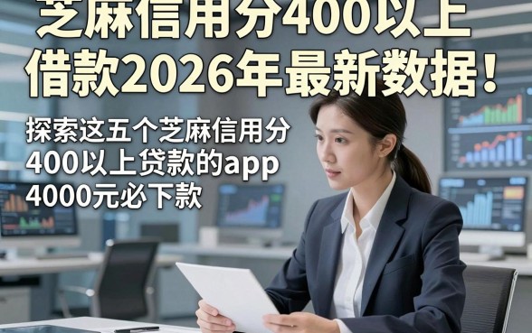 芝麻信用分400以上借款2026年最新数据！探索这五个芝麻信用分400以上贷款的app4000元必下款