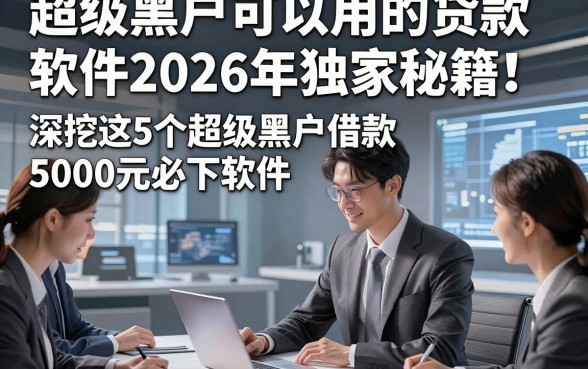 超级黑户可以用的贷款软件2026年独家秘籍！深挖这5个超级黑户借款5000元必下软件