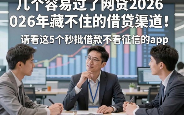 几个容易过的网贷2026年藏不住的借贷渠道！请看这5个秒批借款不看征信的app