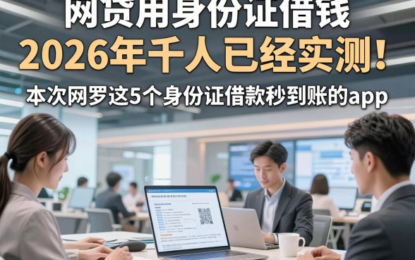 网贷用身份证借钱2026年千人已经实测！本次网罗这5个身份证借款秒到账的app