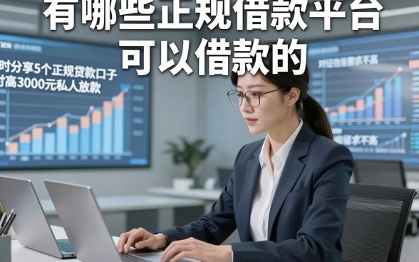 有哪些正规借款平台可以借款的，同时分享5个正规贷款口子对征信要求不高3000元私人放款