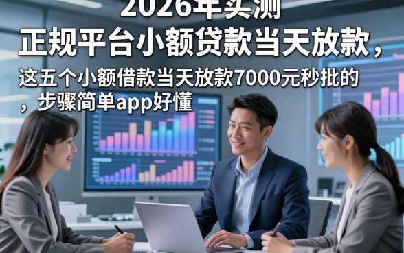 2026年实测​正规平台小额贷款当天放款，这五个小额借款当天放款7000元秒批的app步骤简单好懂