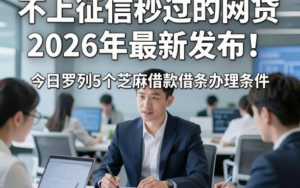 不上征信秒过的网贷2026年最新发布！今日罗列5个芝麻借款借条办理条件