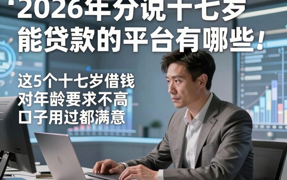 2026年分说十七岁能贷款的平台有哪些，这5个十七岁借钱对年龄要求不高口子用过都满意