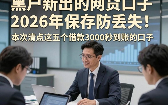 黑户新出的网贷口子2026年保存防丢失！本次清点这五个借款3000秒到账的口子