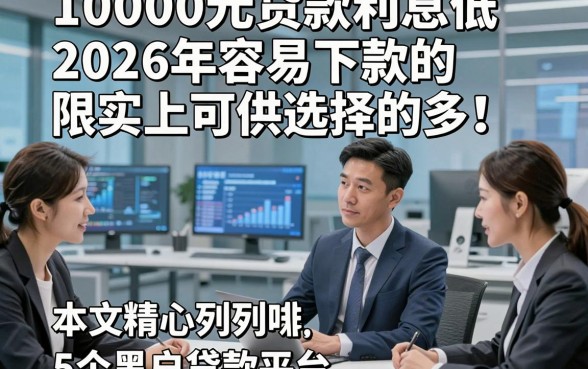 10000元贷款利息低2026年容易下款的实际上可供选择的多！，本文精心列举这5个黑户贷款平台！