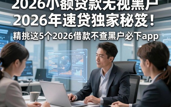 2026小额贷款无视黑户2026年速贷独家秘笈！精挑这5个2026借款不查黑户必下app