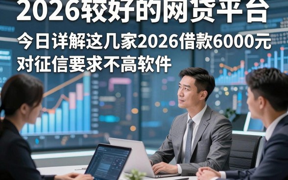 2026较好的网贷平台，今日详解这几家2026借款6000元对征信要求不高软件