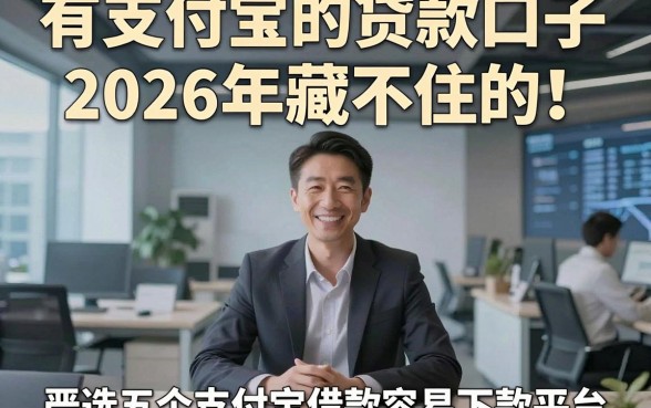 有支付宝的贷款口子2026年藏不住的！严选五个支付宝借款容易下款平台