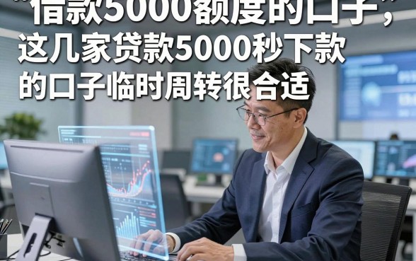 借款5000额度的口子，这几家贷款5000秒下款的口子临时周转很合适