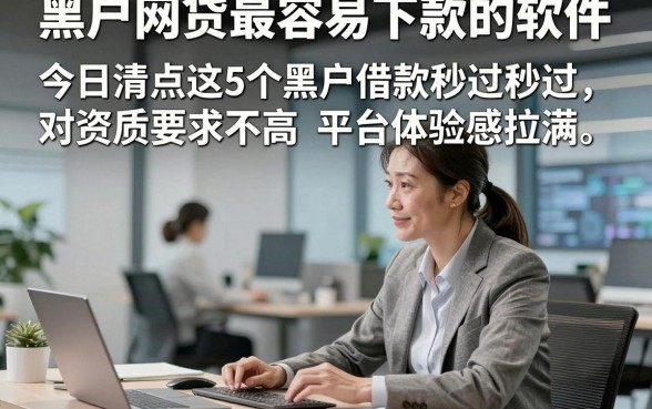 黑户网贷最容易下款的软件，今日清点这5个黑户借款秒过对资质要求不高平台体验感拉满