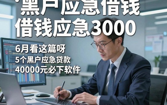 黑户应急借钱借钱应急3000，6月看这篇呀5个黑户应急贷款40000元必下软件