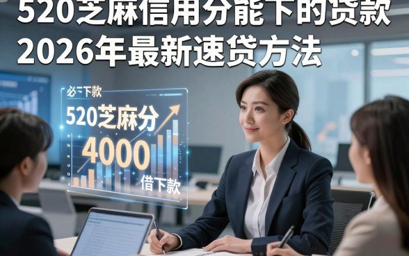 520芝麻信用分能下的贷款，2026年最新速贷方法这几家520芝麻分借款4000必下的app