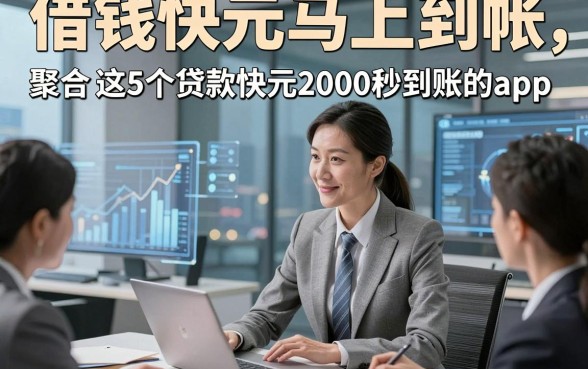 借钱快元马上到帐，聚合​这5个贷款快元2000秒到账的app