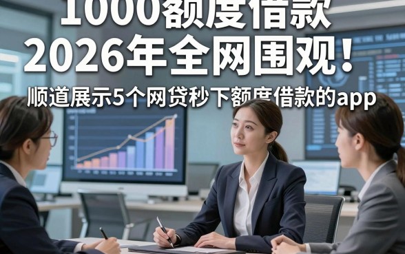 1000 额度借款2026年全网围观！顺道展示5个网贷秒下额度借款的app