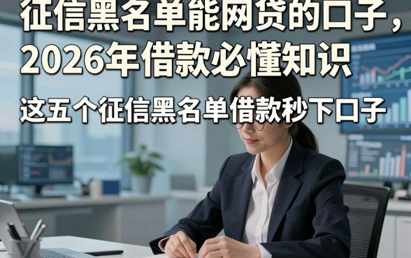 征信黑名单能网贷的口子，2026年借款必懂知识这五个征信黑名单借款秒下口子