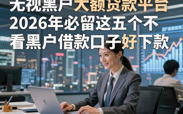 无视黑户大额贷款平台，2026年必留这五个不看黑户借款口子好下款