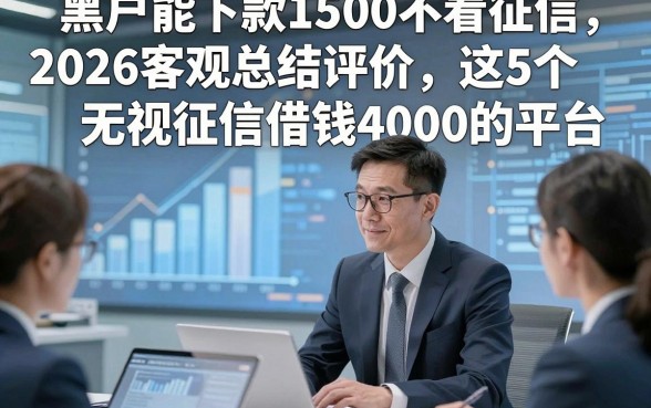 黑户能下款1500不看征信，2026客观总结评价这5个无视征信借钱4000的平台
