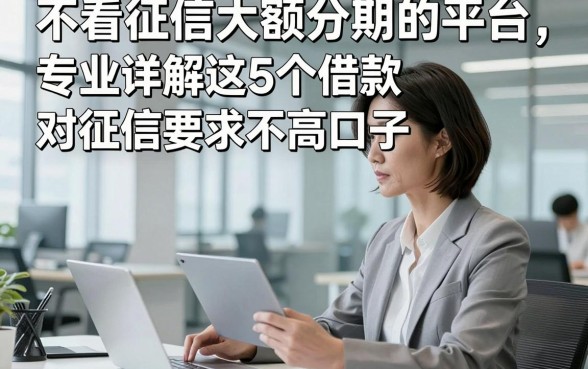 不看征信大额分期的平台，专业详解这5个借款对征信要求不高口子