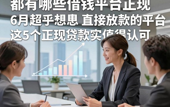 都有哪些借钱平台正规6月超乎想象，这5个正规贷款直接放款的平台确实值得认可