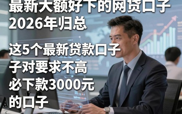 最新大额好下的网贷口子，2026年归总​这5个最新贷款口子对要求不高必下款3000元的口子
