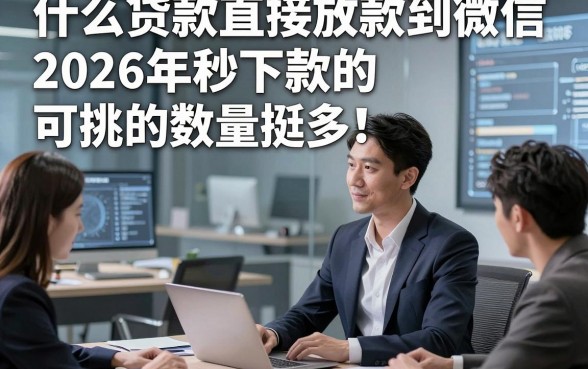 什么贷款直接放款到微信2026年秒下款的可挑的数量挺多！，本文为您深度归集这5个贷款app！
