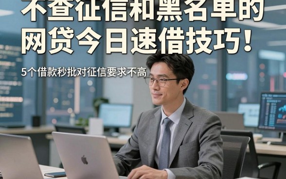 不查征信和黑名单的网贷今日速借技巧！讲说​5个借款秒批对征信要求不高的口子