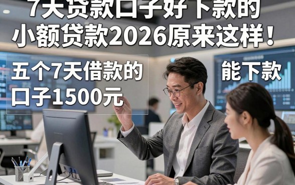 7天贷款口子好下款的小额贷款2026原来这样！顺道展示五个7天借款的口子1500元能下款