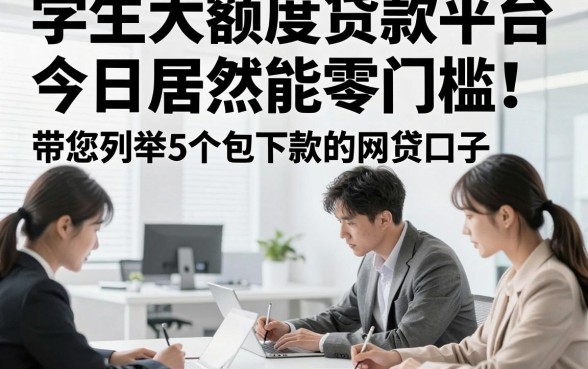 学生大额度贷款平台今日居然能零门槛！带您列举5个包下款的网贷口子无视黑白