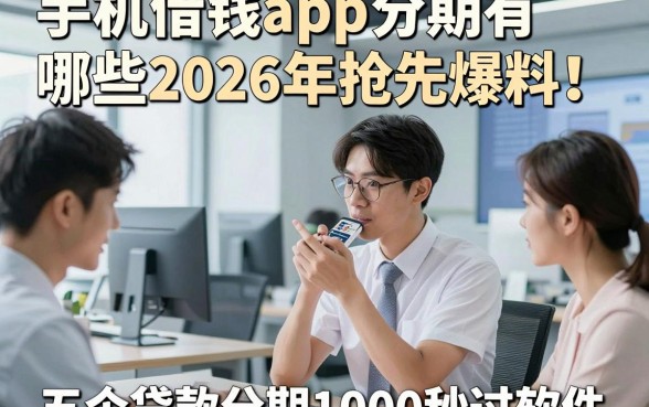 手机借钱app分期有哪些2026年抢先爆料！同时推荐五个贷款分期1000秒过软件