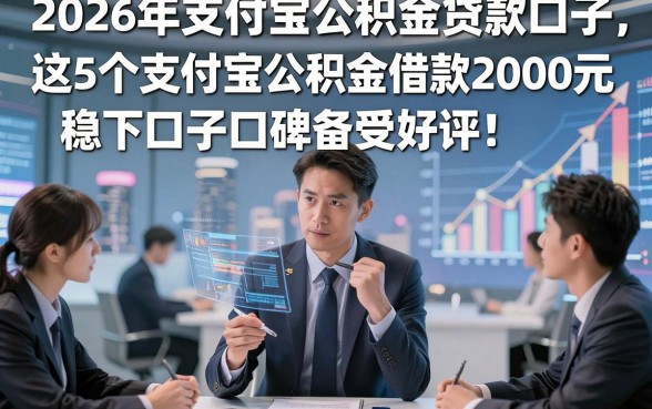 2026年支付宝公积金贷款口子，这5个支付宝公积金借款2000元稳下口子口碑备受好评
