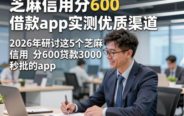 芝麻信用分600借款app实测优质渠道，2026年研讨这5个芝麻信用分600贷款3000秒批的app